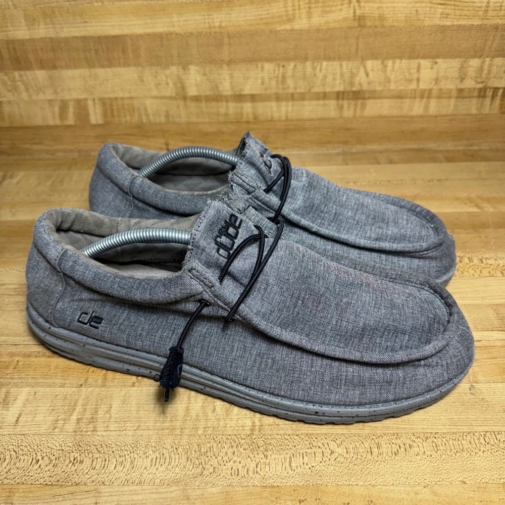 Hey Dude Wally L Stretch Steel Grey Slip On Loafers Mens 13 shoes sneakers